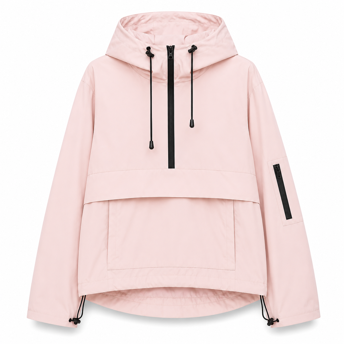 Waterdichte Parka met Capuchon en Kangoeroe Zak Dames Winter Regenjas Windbestendig Outdoorjas Functioneel | Sansoti