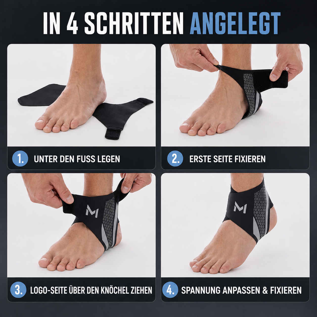 Verstelbare Enkelbrace voor Sport en Herstel – Flexibele Ondersteuning met Compressie | Sansoti