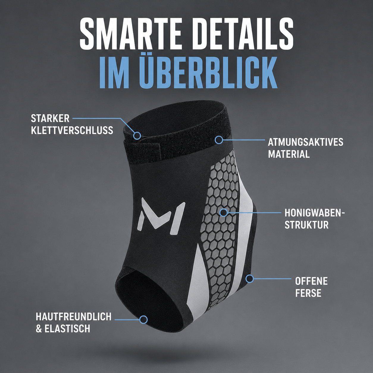 Verstelbare Enkelbrace voor Sport en Herstel – Flexibele Ondersteuning met Compressie | Sansoti