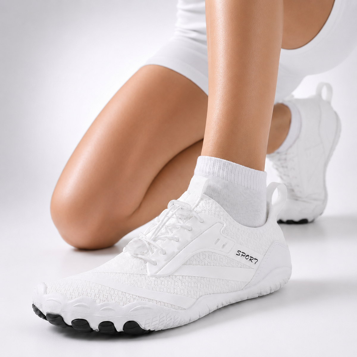 Barefoot Training Shoe Unisex Flat Sole Ground Contact Non-Slip Gym Shoe Lightweight Mesh Sports Shoe | Sansoti