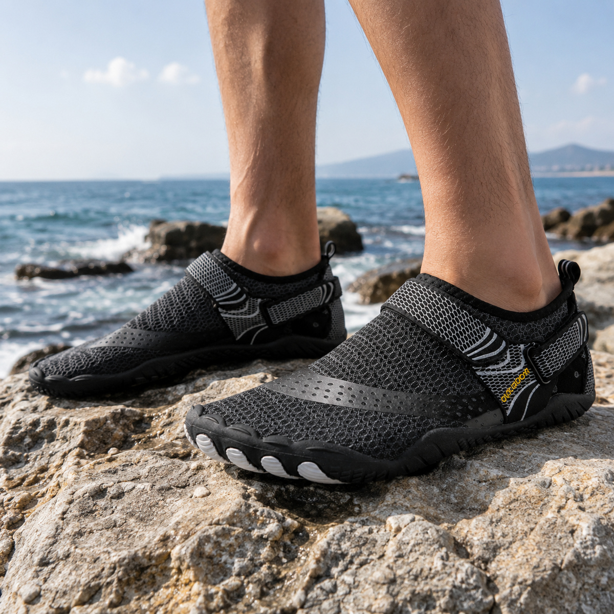 Five-Toe Water Shoes Quick-Drying Non-Slip Swimming Beach Water Sports Unisex Breathable Barefoot Aqua Shoes | Sansoti
