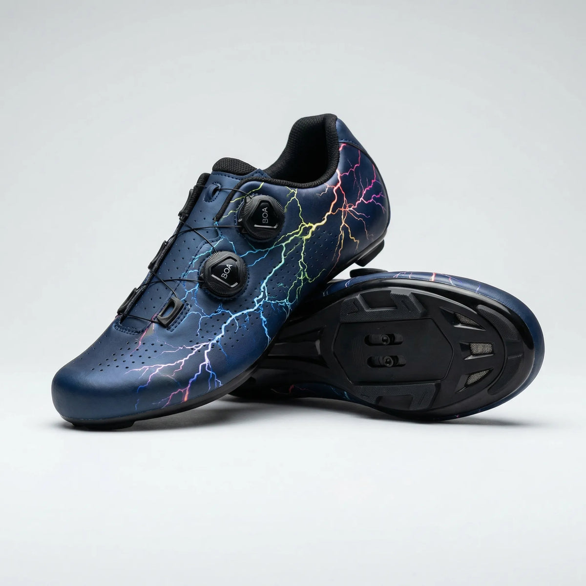 Fahrradschuhe SPD-kompatibel mit Drehverschlusssystem Unisex Radsport MTB Mountainbike Rennrad Weiß Grün Blau | Sansoti
