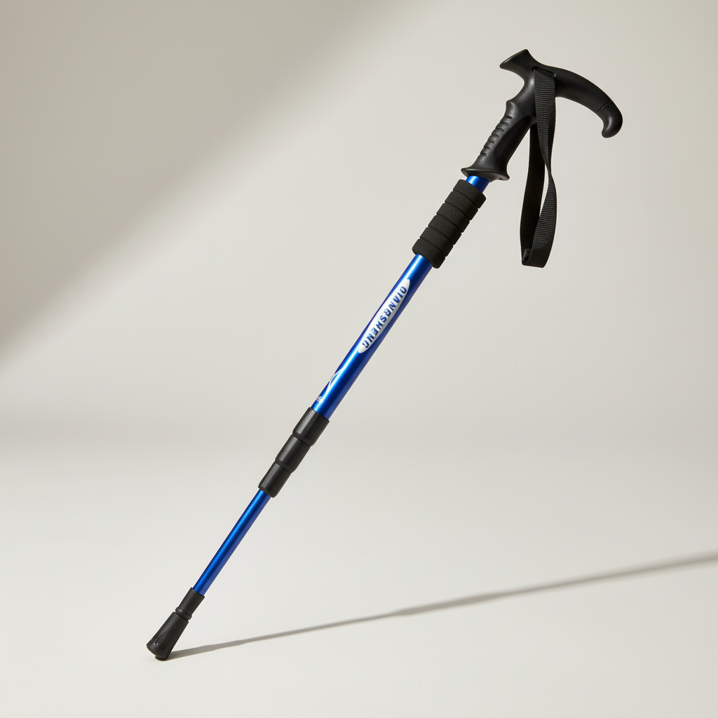 Inklapbare Wandelstok Telescopisch met T-Handgreep voor Trekking Bergwandelen en Outdoor Wandeltochten | Sansoti