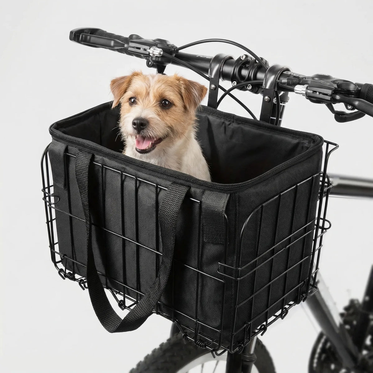 Inklapbare Fietsmand met Waterdichte Tas Aluminium Frame Voorop Achterop Montage Zwart 16 kg Draagvermogen | Sansoti