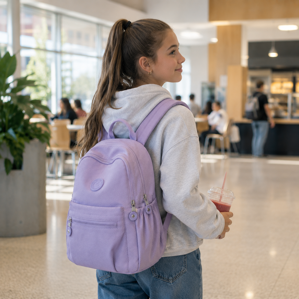 Kompakter Mini-Rucksack aus Nylon, 11 l, für den täglichen Gebrauch, diebstahlsicher, mehrere Fächer, verstellbar, leicht | Sansoti