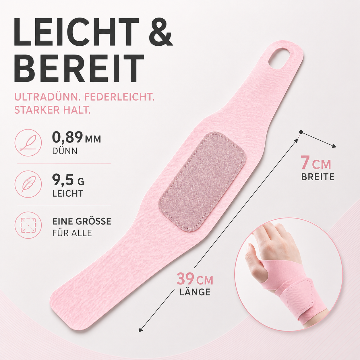 Polsbrace Ultralight — Ademende Nylon Handsteun met Verstelbare Sluiting voor Training en Dagelijks Gebruik | Sansoti