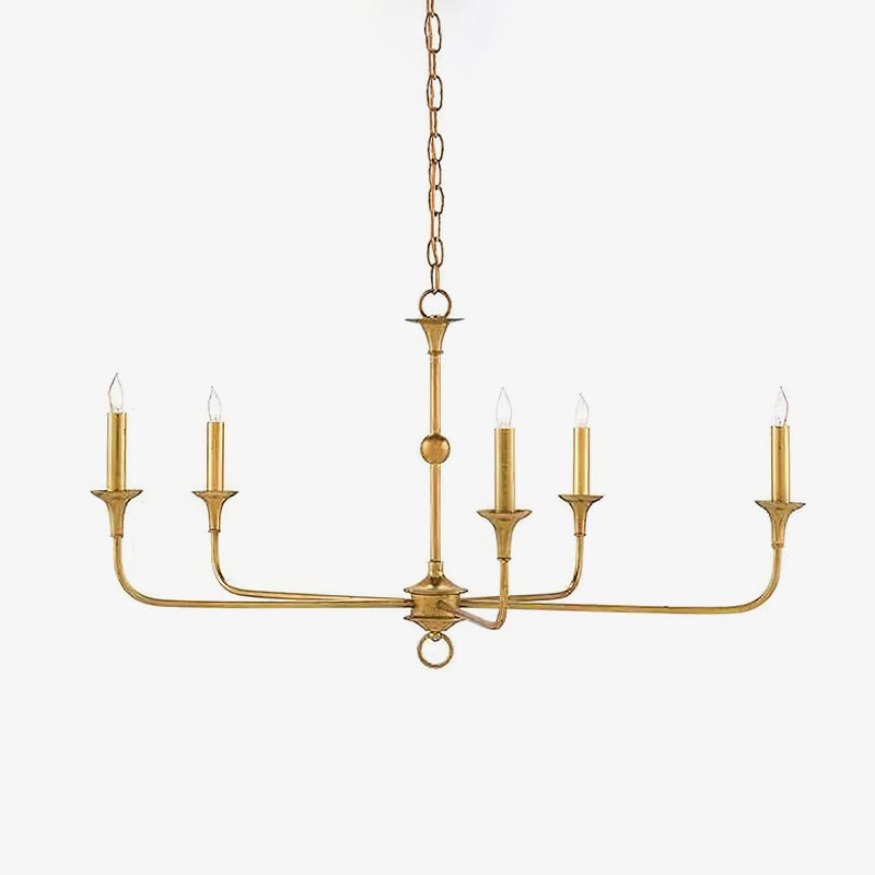Lampe Bougie Lustre Laiton Métal Or Noir Blanc Nickel Salon Salle à Manger 5 6 Bras Suspension Vintage Lustre Bougies | Restfield