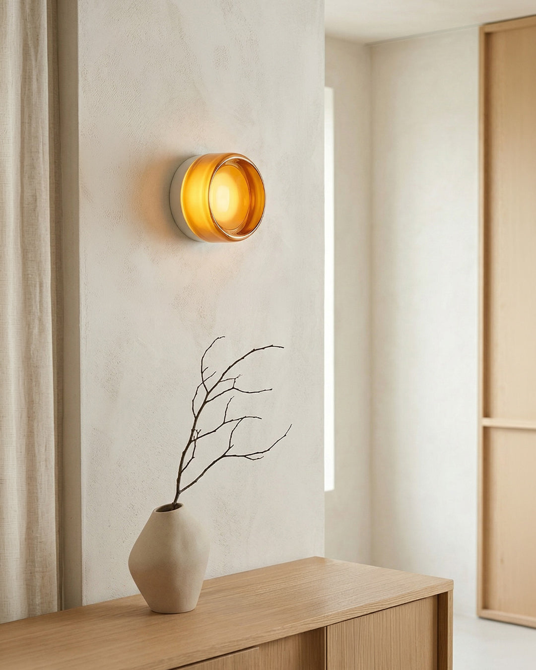 Minimalistische LED-Wandlamp Rond Aluminium Acryl Diffuus Licht Warm Wit Modern Design Compact Slaapkamer Gang Accentverlichting | Sansoti