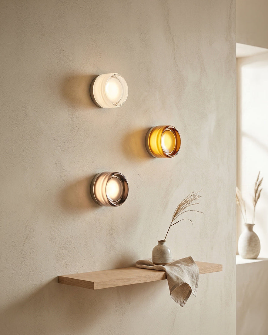 Minimalistische LED-Wandlamp Rond Aluminium Acryl Diffuus Licht Warm Wit Modern Design Compact Slaapkamer Gang Accentverlichting | Sansoti
