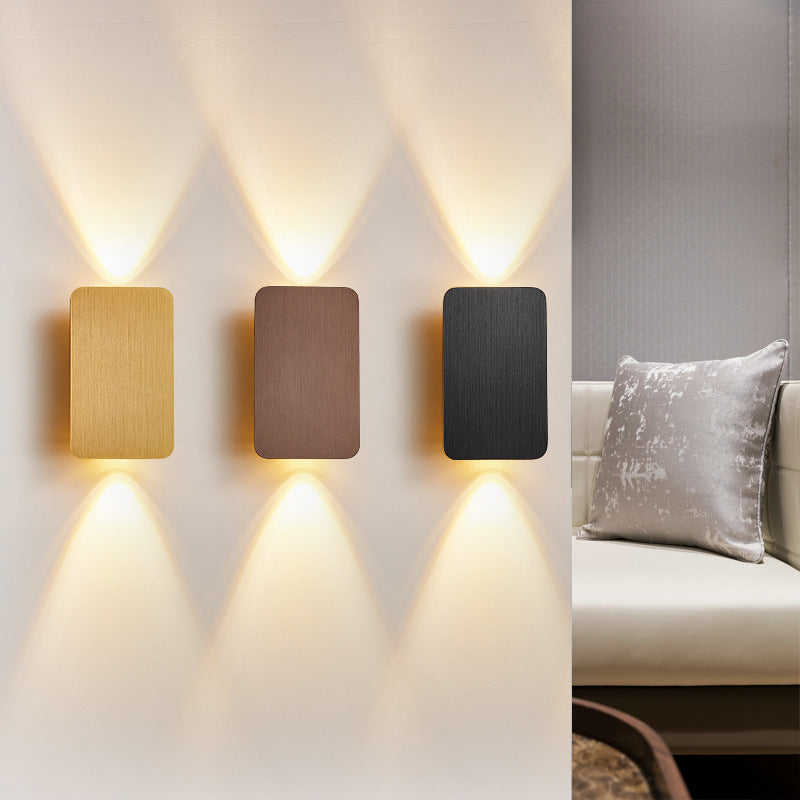 Moderne rechthoekige LED wandlamp voor binnen – strakke binnenwandverlichting in diverse kleuren | Sansoti