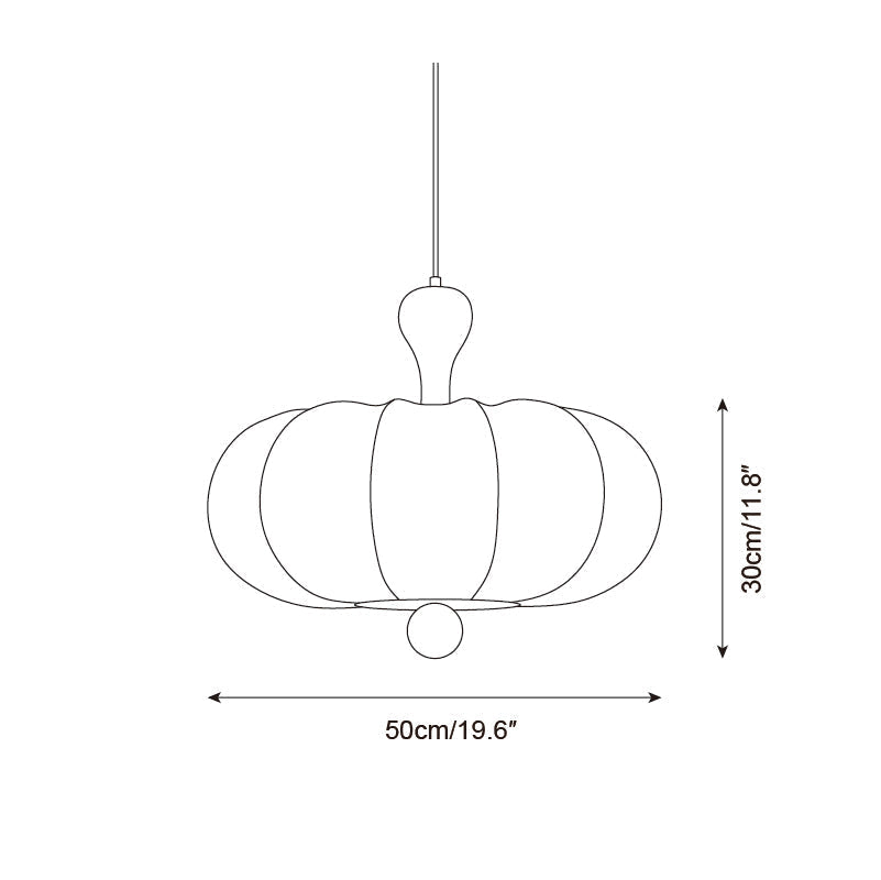 Hanglamp Stof Walnoothout Wit Eettafel Woonkamer Japandi Hanglamp Stoffen Lampionlamp Hal | Sansoti
