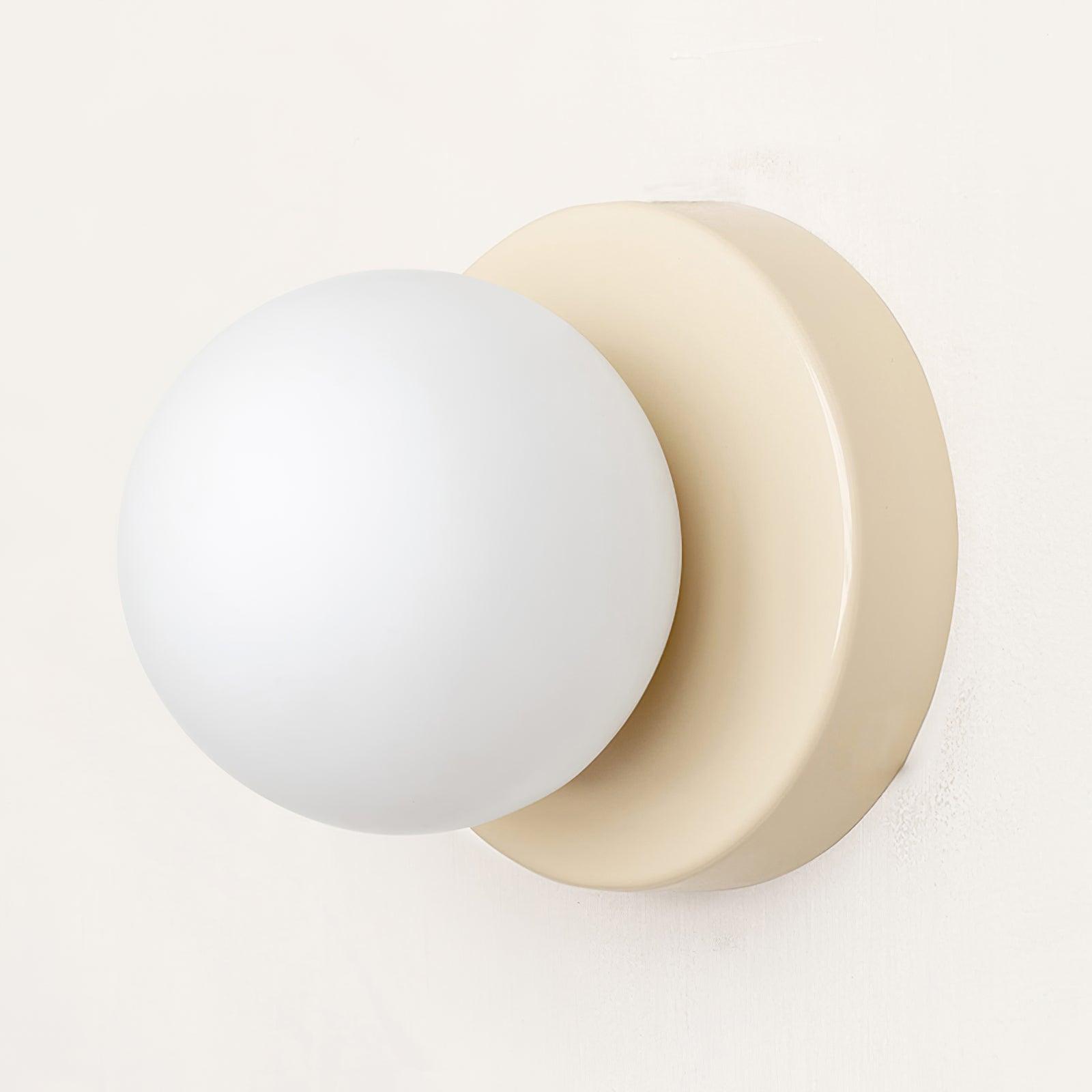 Nuvol Wandlamp — Metalen Wandspot met Glazen Bol ø12cm — Compacte Wandverlichting in 5 Kleuren | Sansoti