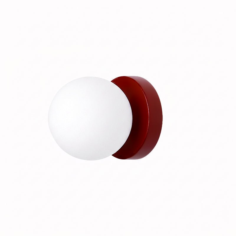 Nuvol Wandlamp — Metalen Wandspot met Glazen Bol ø12cm — Compacte Wandverlichting in 5 Kleuren | Sansoti