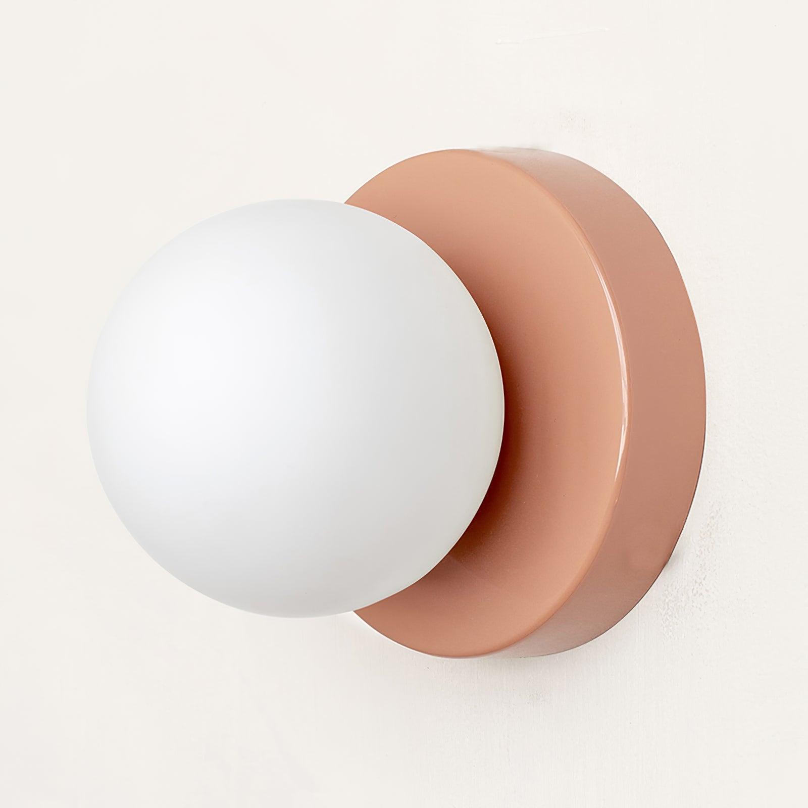 Nuvol Wandlamp — Metalen Wandspot met Glazen Bol ø12cm — Compacte Wandverlichting in 5 Kleuren | Sansoti