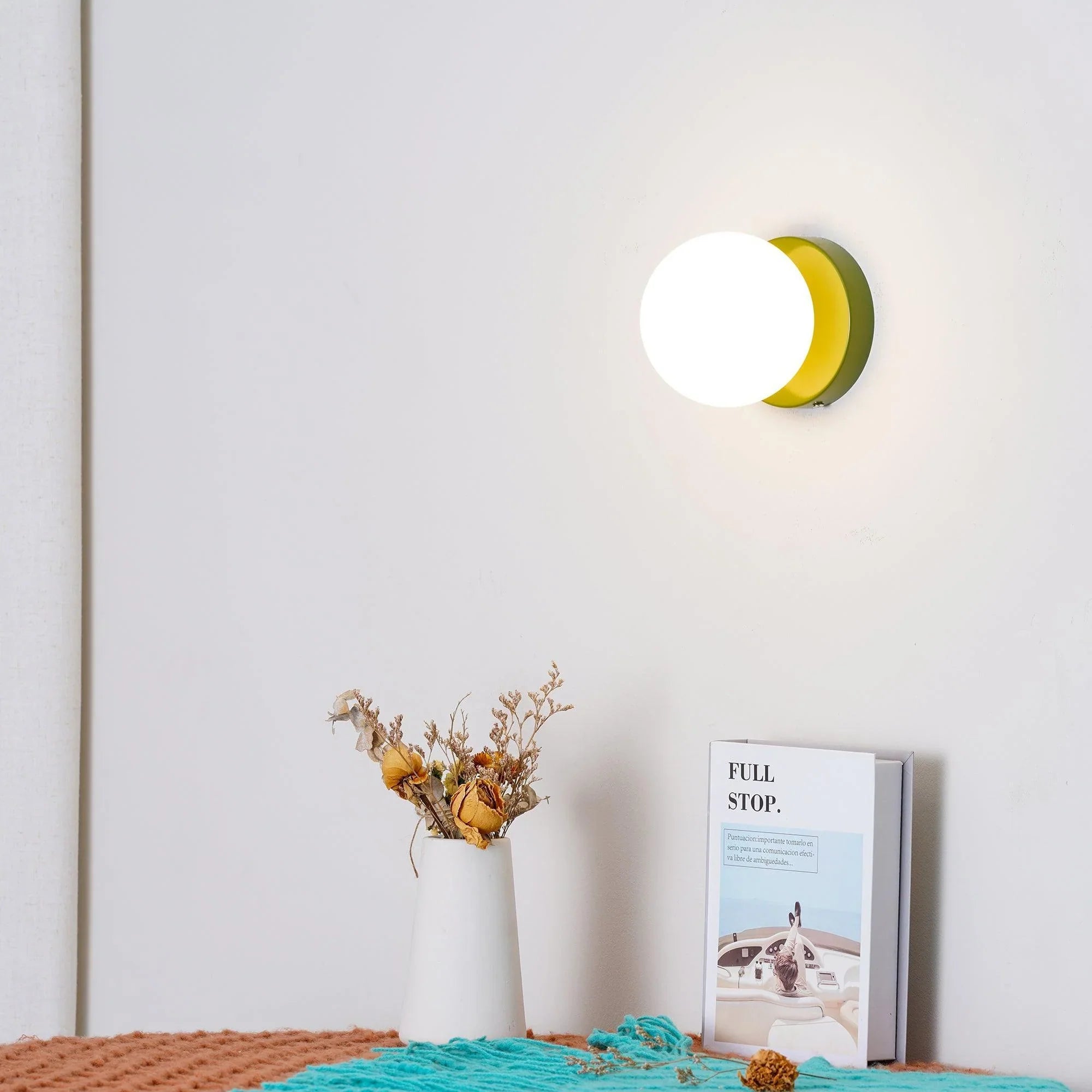 Wandlamp Glas Rond Nordisch Minimalistisch G9 LED Zwart Wit Groen Slaapkamer | Sansoti
