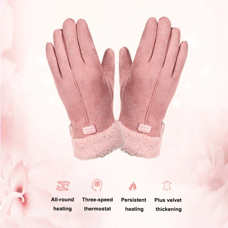 Verwarmde Handschoenen Dames Oplaadbaar Touchscreen 3 Warmtestanden Winter Outdoor Skiën Wandelen Fietsen | Sansoti
