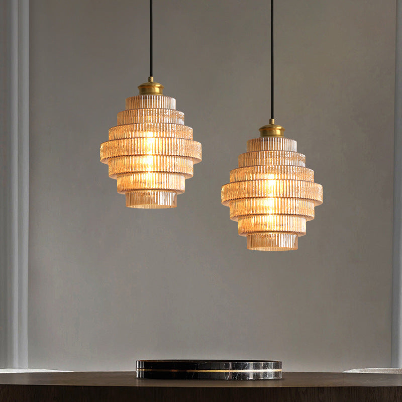 Glazen Hanglamp met Metalen Flessendesign E27 Fitting Diameter 22cm voor Keuken Eetkamer Woonkamer Verlichting | Sansoti