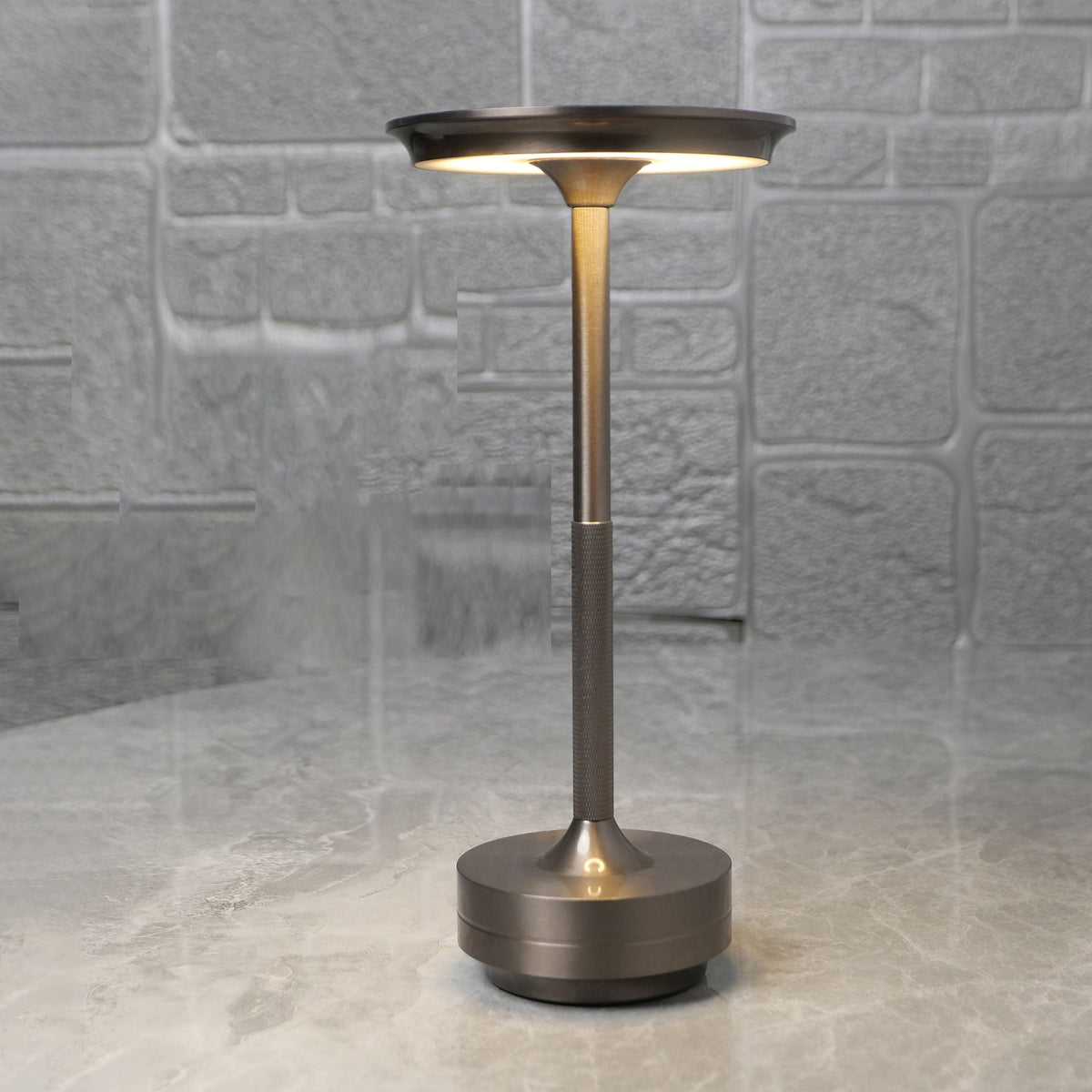 Dimmable Rechargeable Table Lamp Waterproof Metal Touch Control Wireless LED Ambient Lighting Mood Lamp | Sansoti