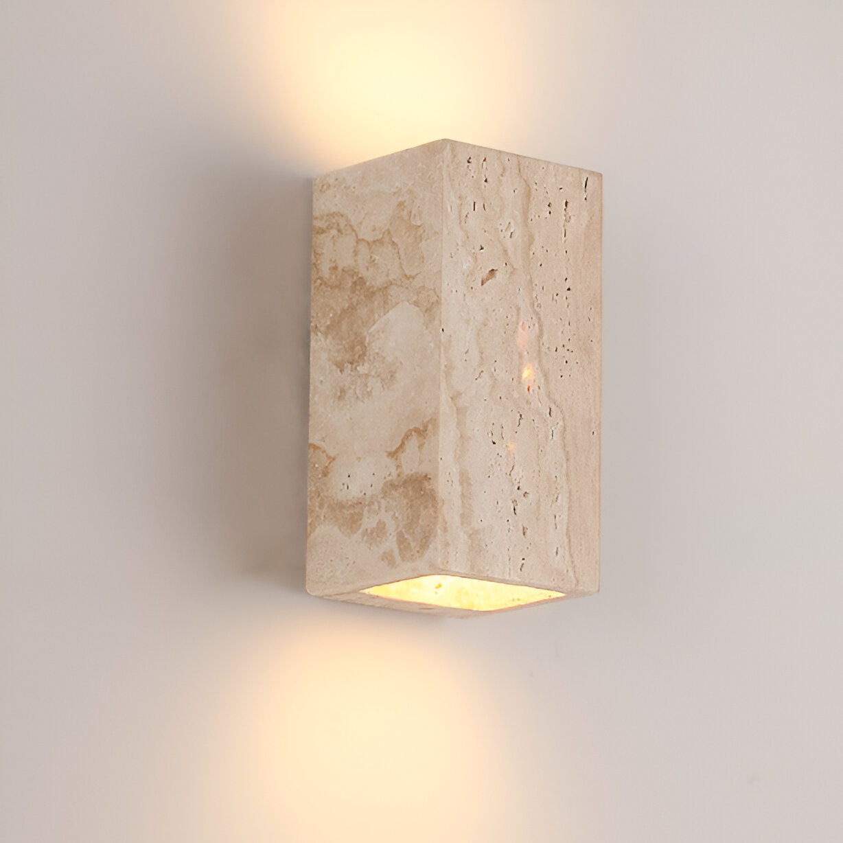 Buitenlamp Travertin Steen Up Down LED IP65 3000K Gevel | Sansoti