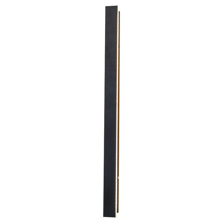Aluminum Waterproof Outdoor Wall Lamp Linear LED Sleek Design Black Chrome Garden Veranda Garage Ambient Light 40-240cm | Sansoti