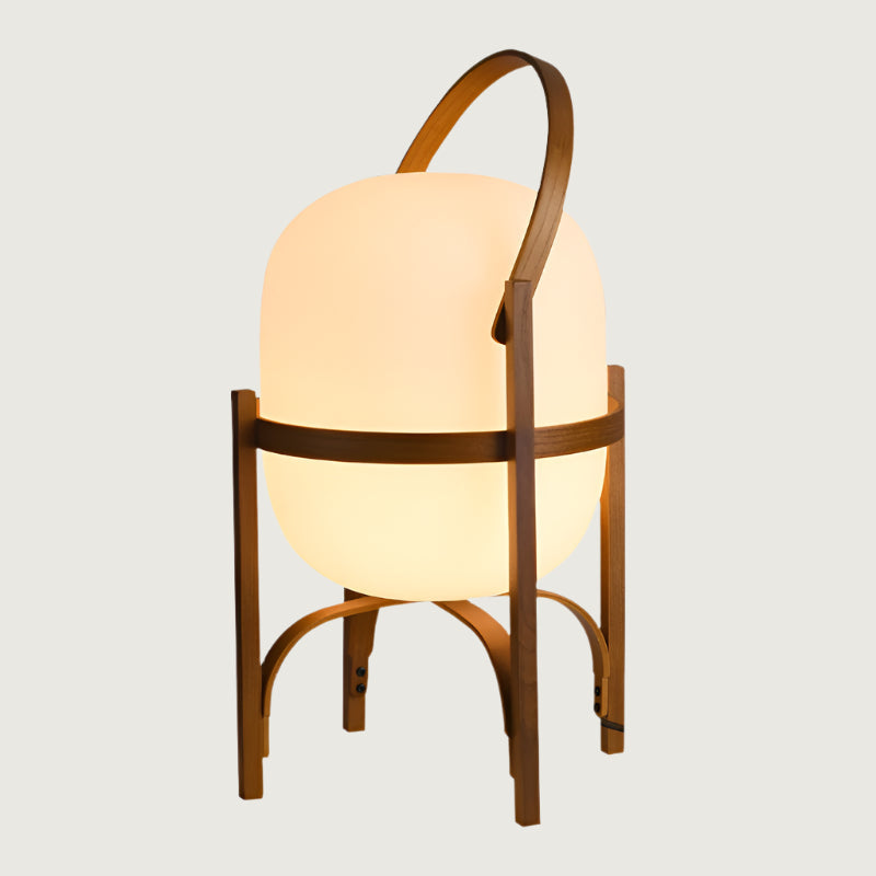 Tischlampe Holz Opalglas Natur 3 Größen Wohnzimmer Schlafzimmer Stimmungslicht Stehlampe Japandi Skandinavisch | Restfield