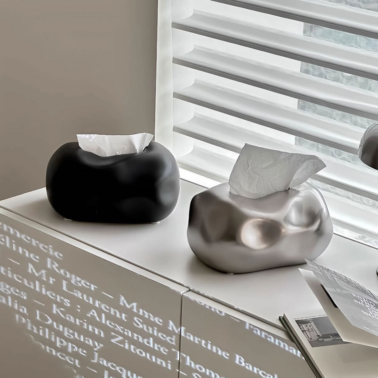 Wolkenvormige Tissuehouder 19,5×15×10 cm Keramiek Sierlijk Wit Design voor Scandinavisch Interieur | Sansoti
