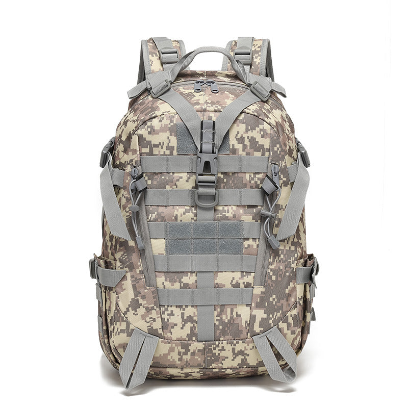 Tactical Backpack 40 Liters, Waterproof, with Laptop Compartment, Military Outdoor Hiking Backpack, Camouflage Black, Hiking | Sansoti