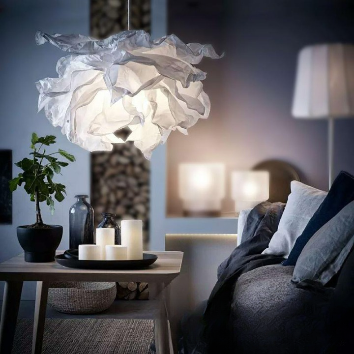 Hanglamp Wolk Papier LED 18W Nordic Japandi Ø43 Ø62 Ø85 | Sansoti
