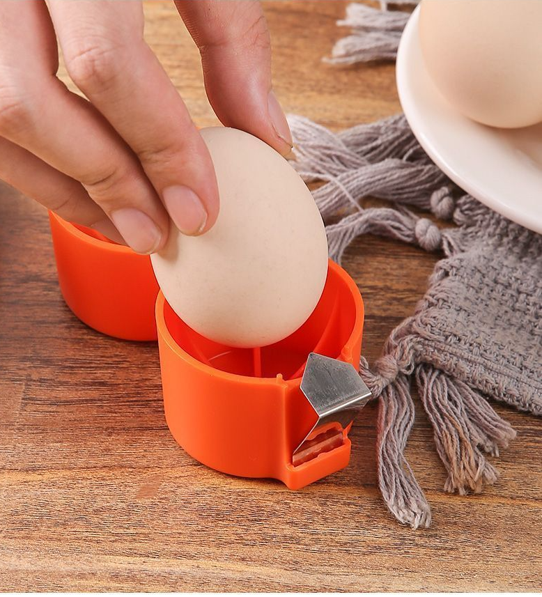 Egg Separator and Opener Orange Plastic Kitchen Tool Multifunctional for Baking Cooking Breakfast | Sansoti