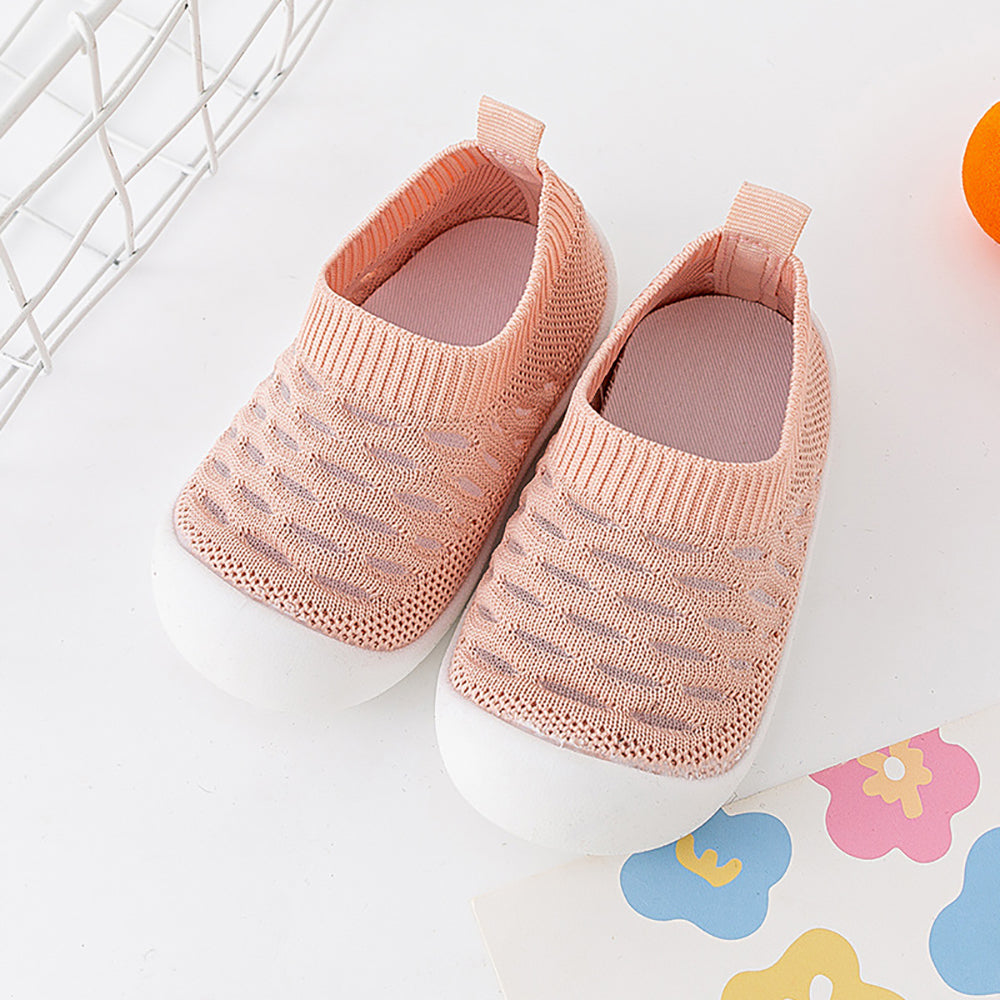 Baby Schoensokken met Anti-Slip Zool Mesh Design Kinderschoenen Ademend Comfort Eerste Stapjes Peuters | Sansoti