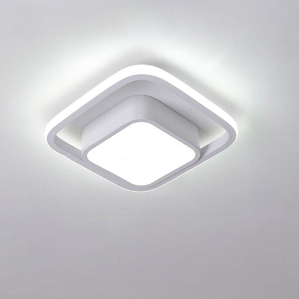 LED-Deckenleuchte Doppelring Schwarz Wohnzimmer Flur Moderne Deckenleuchte Minimalistisch Warmes Licht | Restfield
