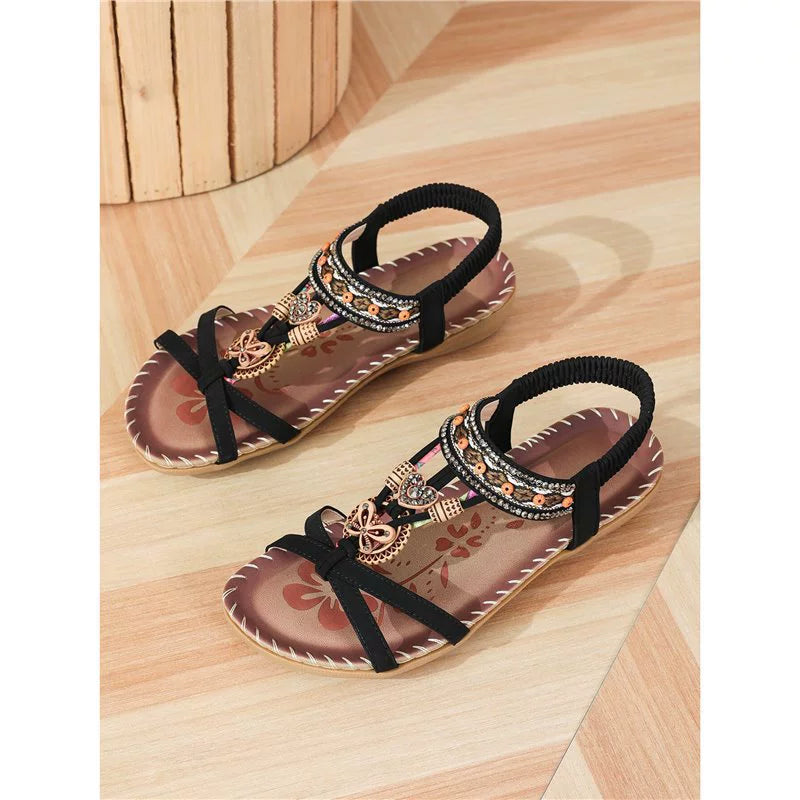 Bohemian Sandalen voor Dames met Antislipzool Ultrazacht Comfortabel Zomerschoeisel Strand Vakantie Slippers | Sansoti