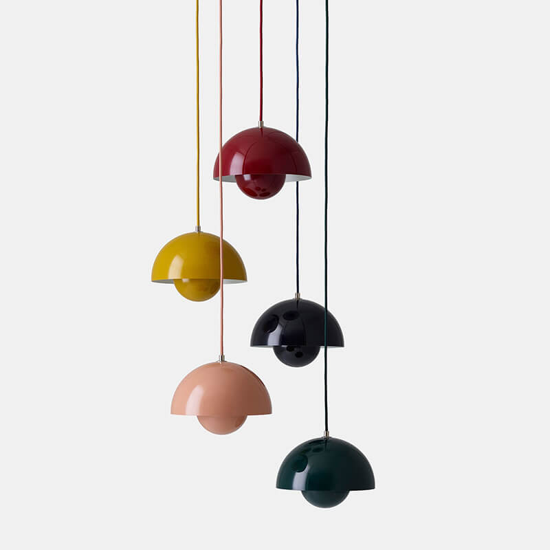 Scandinavische Hanglamp Halfrond Metalen Kap 1-Lichtpunt Modern Design Eetkamer Woonkamer | Sansoti