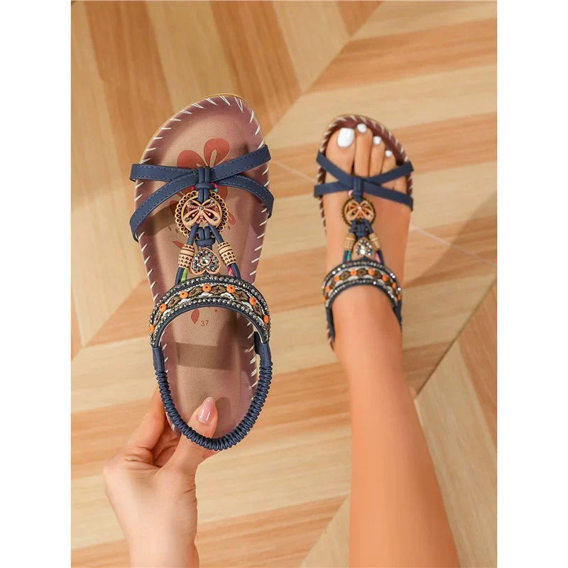 Bohemian Sandalen voor Dames met Antislipzool Ultrazacht Comfortabel Zomerschoeisel Strand Vakantie Slippers | Sansoti