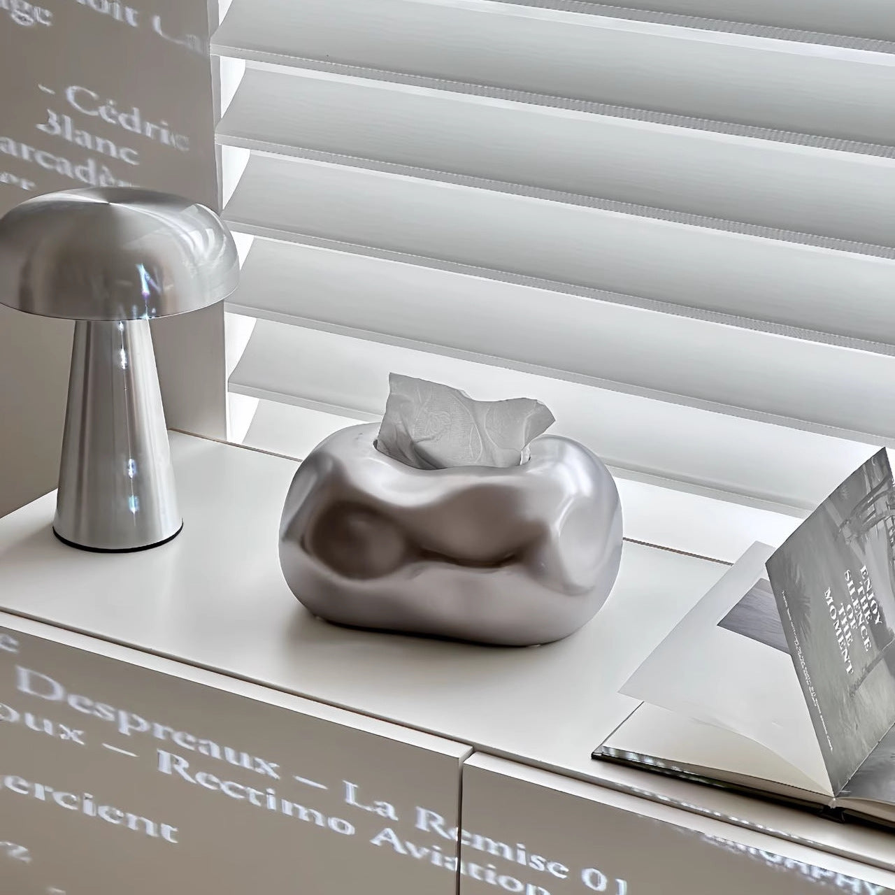 Wolkenvormige Tissuehouder 19,5×15×10 cm Keramiek Sierlijk Wit Design voor Scandinavisch Interieur | Sansoti