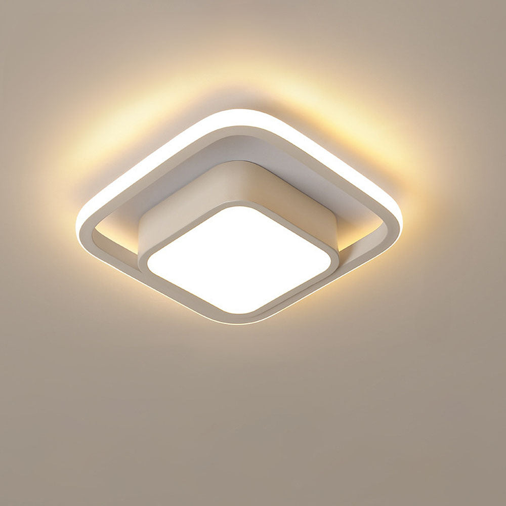 LED-Deckenleuchte Doppelring Schwarz Wohnzimmer Flur Moderne Deckenleuchte Minimalistisch Warmes Licht | Restfield
