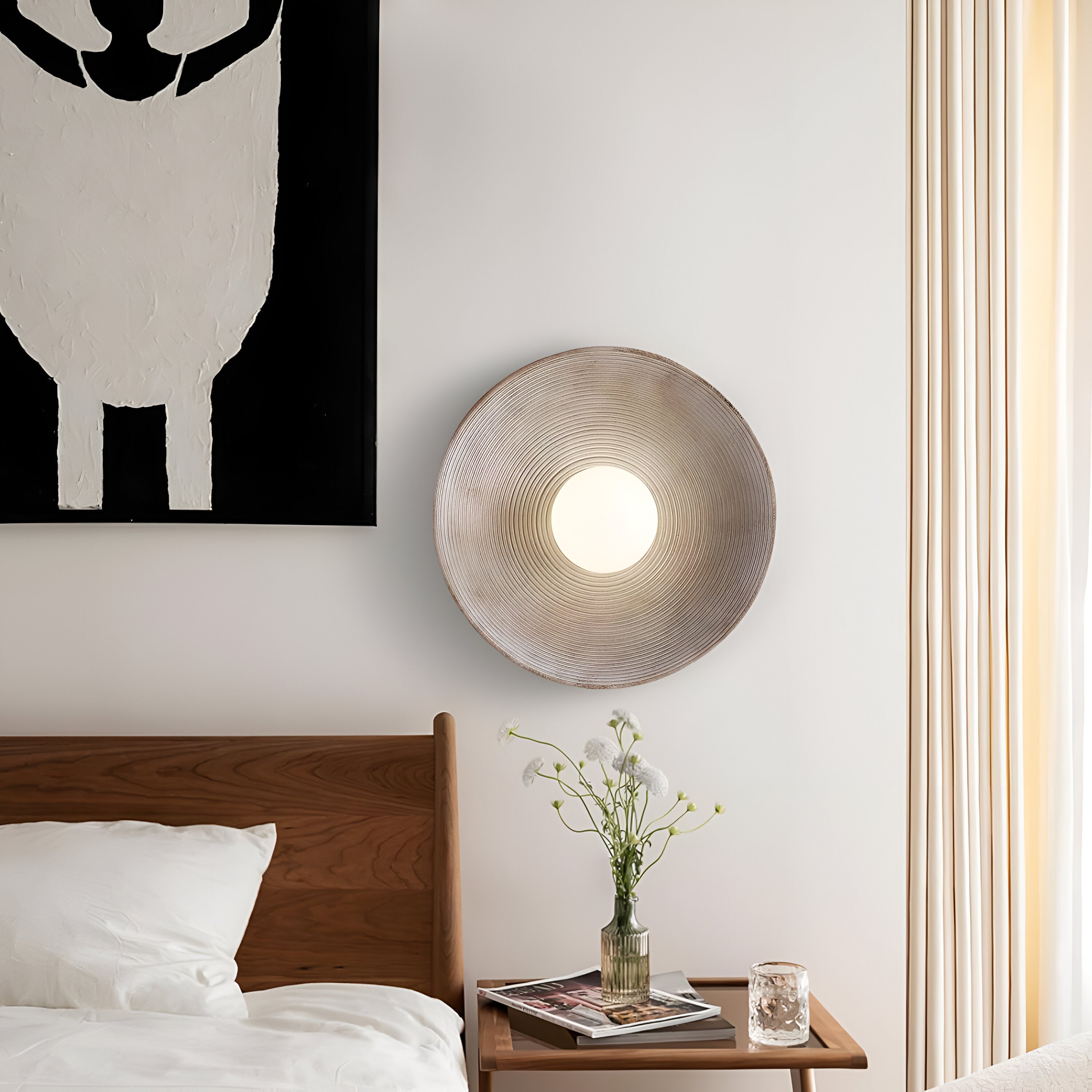 Wandlamp Rond Maan Design LED G4 Japandi Scandinavisch Ø20 Ø50 | Sansoti