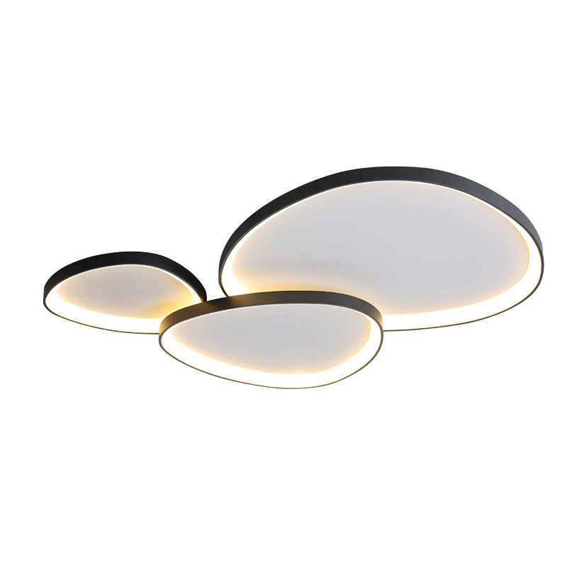 Plafonnier Armure moderne aluminium acrylique LED blanc salon chambre éclairage design rond | Restfield