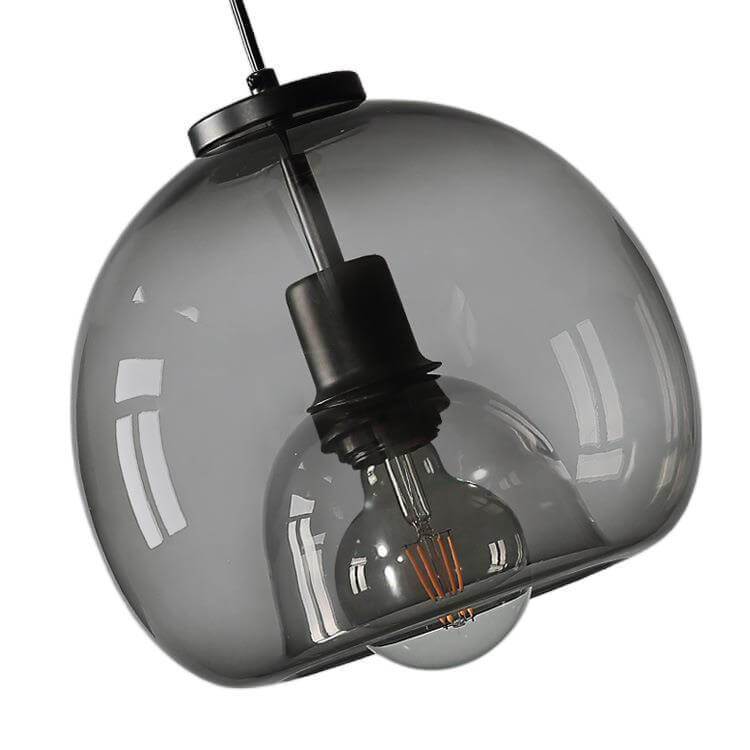 Hanglamp Rookglas Bol E27 25cm Eetkamer Slaapkamer Bar Industrieel Glazen Pendellamp Smoke Grijs Plafondlamp | Sansoti