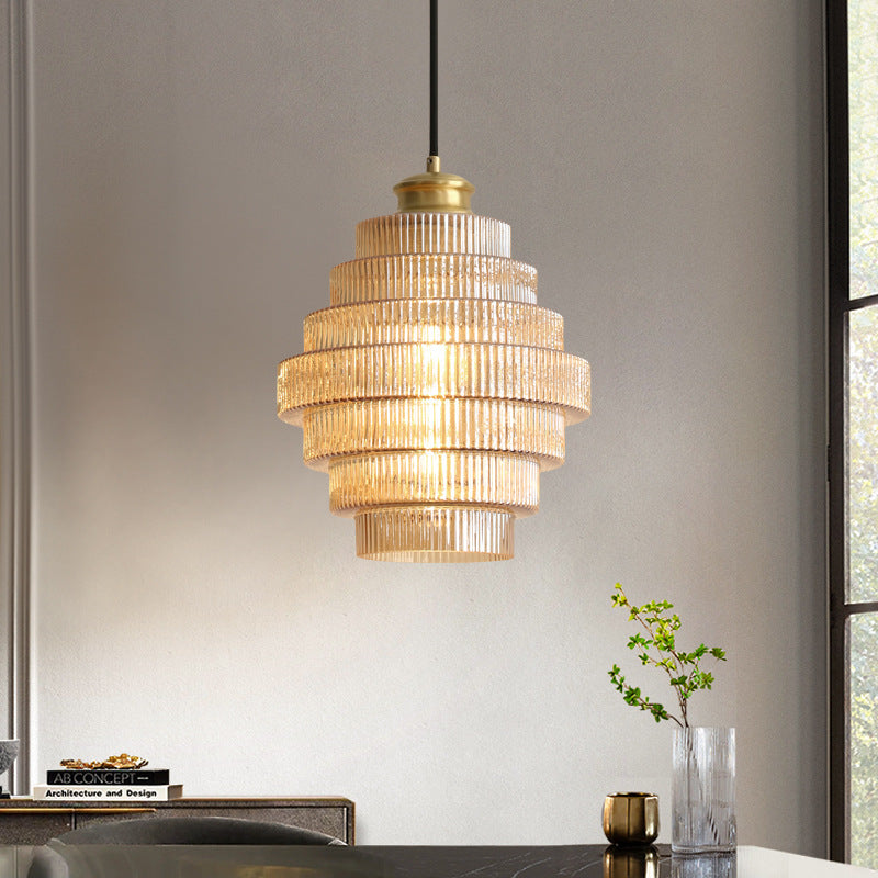 Glazen Hanglamp met Metalen Flessendesign E27 Fitting Diameter 22cm voor Keuken Eetkamer Woonkamer Verlichting | Sansoti