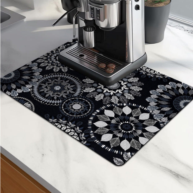 Absorberend Koffiemachinematje 30x40-50x60cm Keukenbescherming Antislip Basis | Sansoti