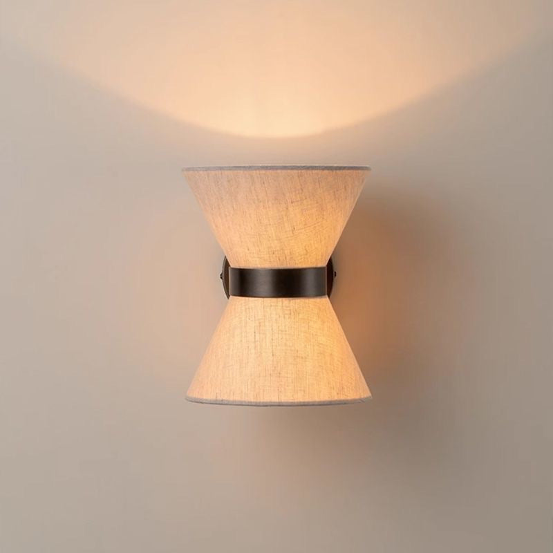 Wabi Sabi Zijden Wandlamp G9 Ø24cm Warm Licht Wandverlichting Slaapkamer Woonkamer Japandi Design | Sansoti