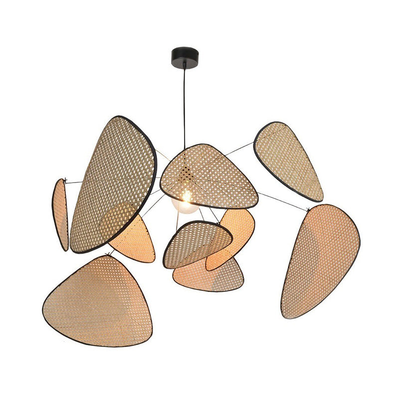 Rattan Hängelampe LED 3000K Warmweiß Schlafzimmer Essecke Organisches Design Rattan Beleuchtung Deckenleuchte Natürlicher Stil | Restfield