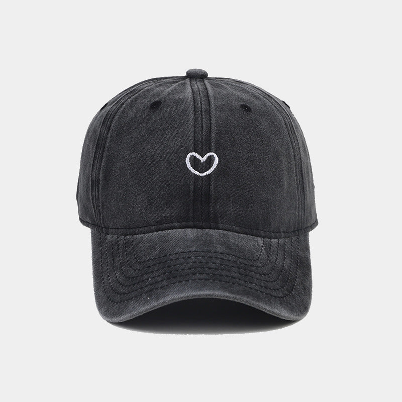 Cotton Cap with Ponytail Opening Adjustable Vintage Baseball Cap Washed Look Sporty Women's | Sansoti