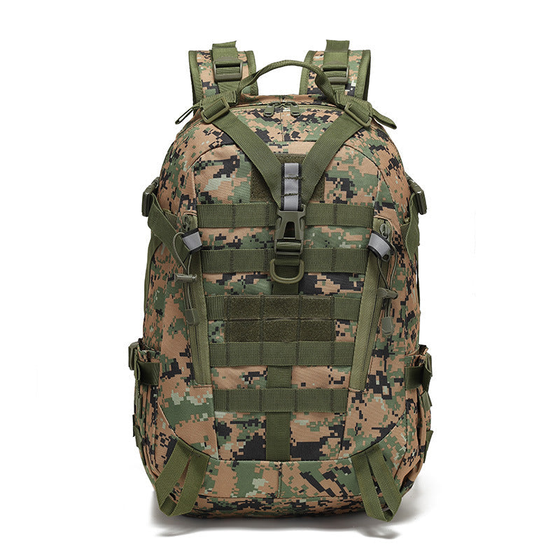 Tactical Backpack 40 Liters, Waterproof, with Laptop Compartment, Military Outdoor Hiking Backpack, Camouflage Black, Hiking | Sansoti