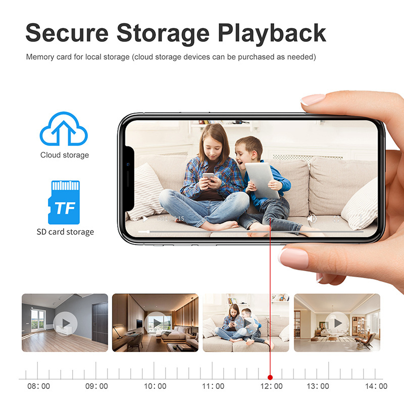 Compact WiFi Security Camera 0.3MP with Night Vision and Motion Detection for Home Office and Monitoring | Sansoti