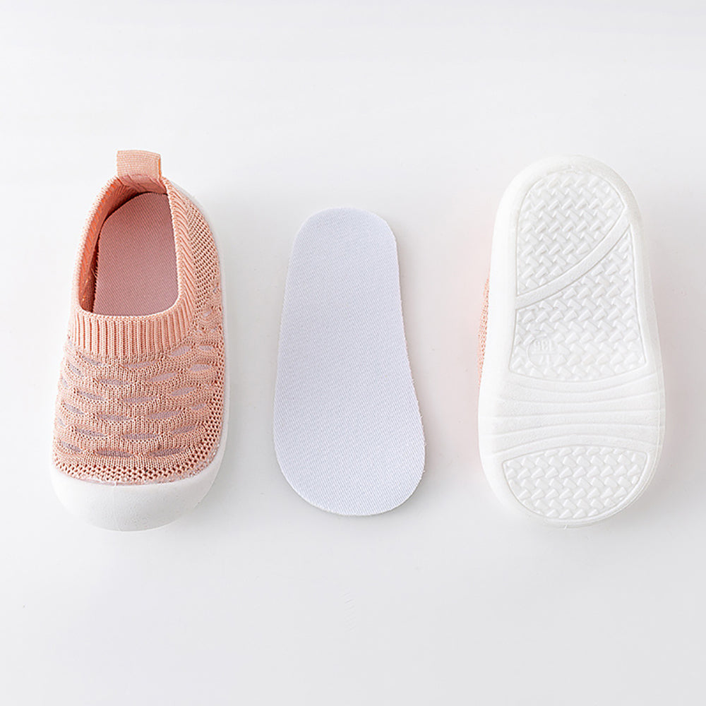 Baby Schoensokken met Anti-Slip Zool Mesh Design Kinderschoenen Ademend Comfort Eerste Stapjes Peuters | Sansoti
