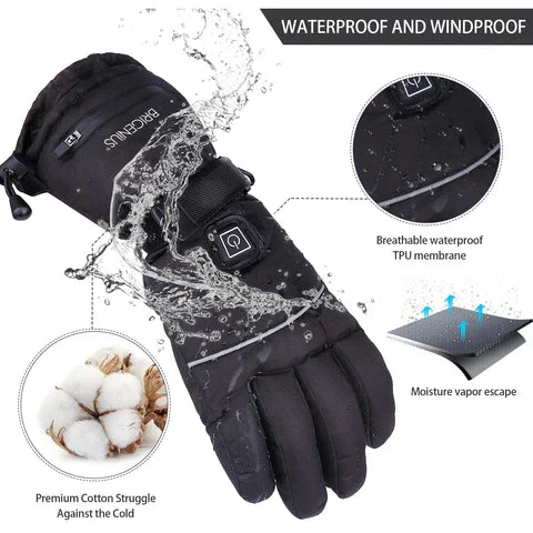 Verwarmde Handschoenen USB Oplaadbaar 3 Warmtestanden Winterhandschoenen Touchscreen Sport Outdoor Fietsen | Sansoti