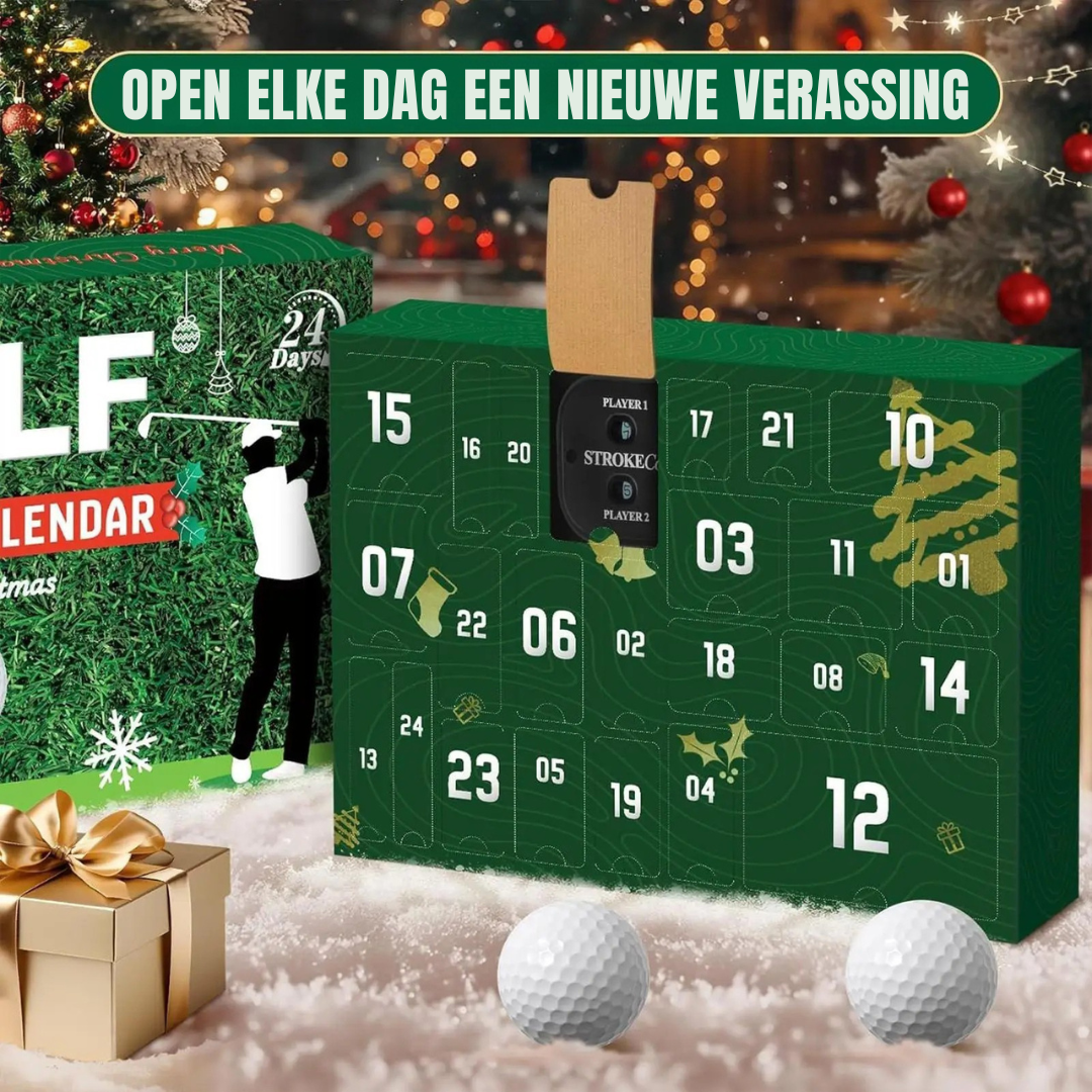 Adventskalender met 24 Golfaccessoires voor Liefhebbers Verrassing Elke Dag Kerst Golfcadeau Kalender | Sansoti