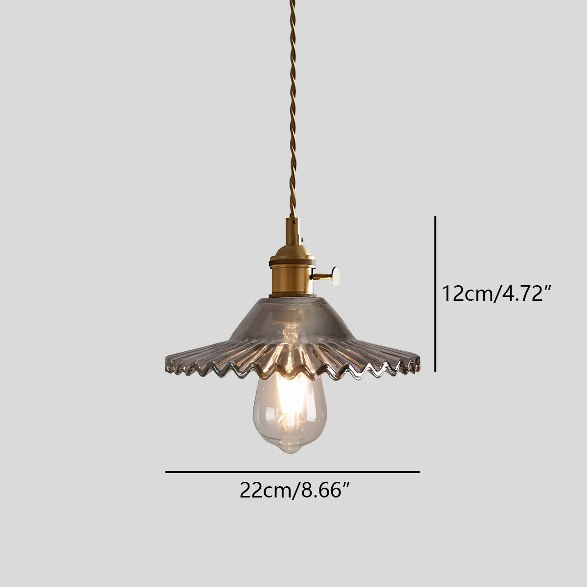 Suspension Verre Bronze Câble réglable Salon Table à manger Suspension en verre transparent Éclairage d'ambiance Vintage | Restfield